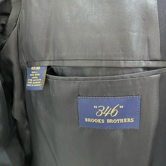 346 Brooks Brothers Navy Blue Gold Button Blazer - Picture 7 of 8